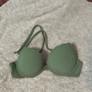 PINK Victoria's Secret Green Bikini with Underwire Support
